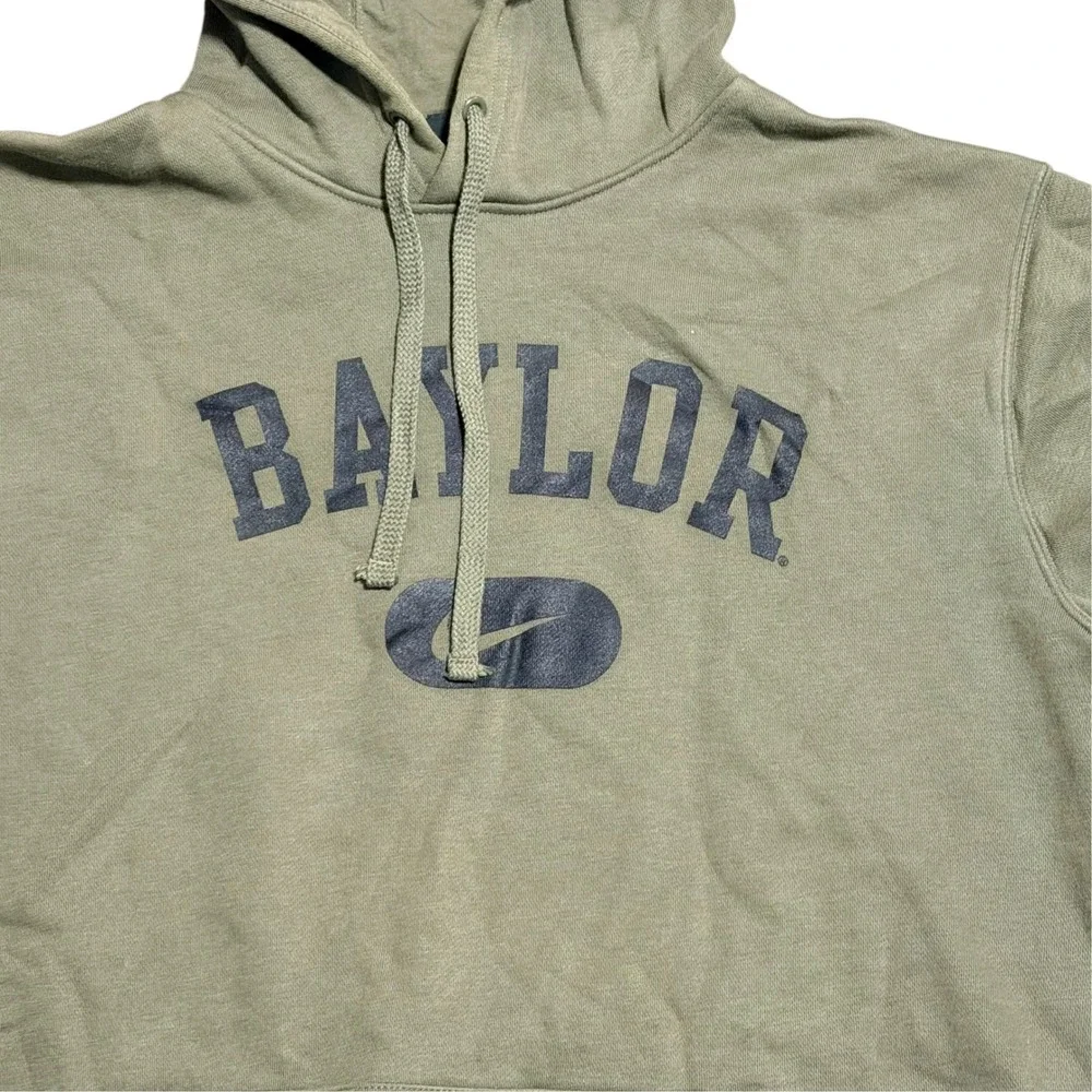 Nike Mens Baylor University Hoodie Sweatshirt Green XL Cotton Blend Pullover